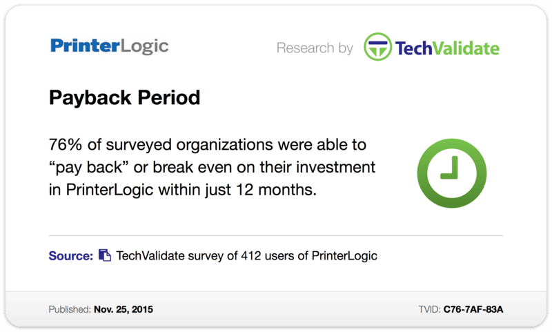 TechValidate TechFact: Payback Period